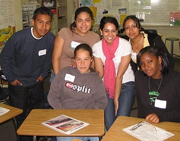 Compton High School Recycling Club members